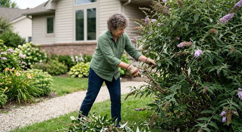 Butterfly Bush Pruning in Rockwall, TX